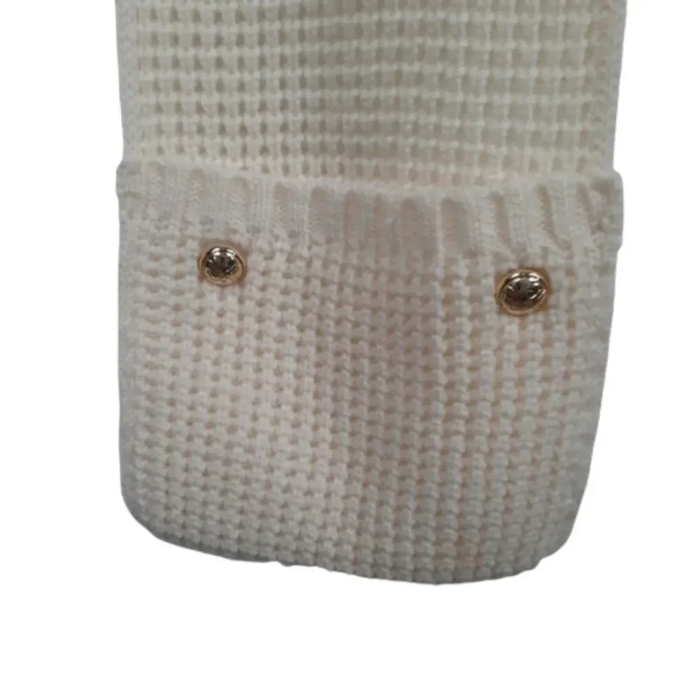 Michael Kors ivory white knit scarf wool blend